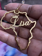 Load image into Gallery viewer, Africa's Queen Personalized Name Earrings