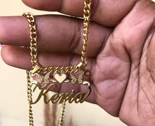 Load image into Gallery viewer, Personalized Gold Plated Butterfly with Heart Pendant Necklace