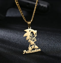 Load image into Gallery viewer, Sonic the Hedgehog Personalized Necklace