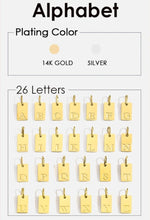 Load image into Gallery viewer, Minimalist Initial Alphabet Charm Pendant 14k Gold-Plated Stainless Steel Personalized Necklace