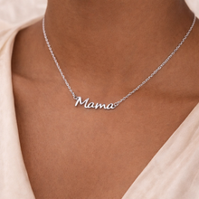 Load image into Gallery viewer, Personalized Mama Necklace Gold – Custom Name Necklace for Mom, Minimalist Script Jewelry Gift for Mother, Adjustable Chain Necklace