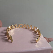 Load image into Gallery viewer, Versace Style Bangle Personalized Name Bracelet