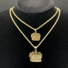 Load image into Gallery viewer, 18K Real Gold-Plated Betty Boop Pendant Necklace – Personalized Stainless Steel Jewelry