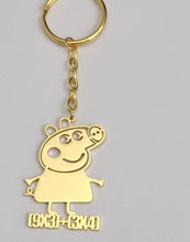 Load image into Gallery viewer, Peppa Pig Personalized Stainless Steel 18k Gold-Plated Name Necklace - Custom Kids Jewelry Gift