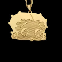 Load image into Gallery viewer, 18K Real Gold-Plated Betty Boop Pendant Necklace – Personalized Stainless Steel Jewelry