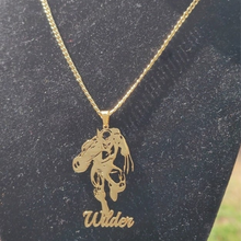 Load image into Gallery viewer, 18K Real Gold-Plated Wolverine Personalized Pendant Necklace – Custom Superhero Jewelry