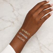 Load image into Gallery viewer, Personalized number bracelet on a hand