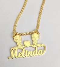 Load image into Gallery viewer, Tweety Bird Heart Pendant Necklace