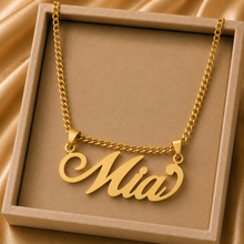 Load image into Gallery viewer, Personalized Name Necklace – Real 18K Gold Plated Stainless Steel Custom Script Name Necklace | Silver & Rose Gold Available | Gift for Women/Girls