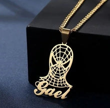 Load image into Gallery viewer, Spider Man Custom Name Necklace