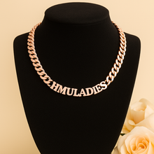 Load image into Gallery viewer, 10mm Cuban Link Curved Personalized Necklace