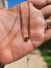 Load image into Gallery viewer, Heart Engraved Minimalist Pendant Initial O-Chain Gold-Plated Personalized Necklace