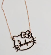 Load image into Gallery viewer, Hello Kitty Personalized Pendant Necklace