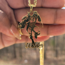 Load image into Gallery viewer, 18K Real Gold-Plated Wolverine Personalized Pendant Necklace – Custom Superhero Jewelry