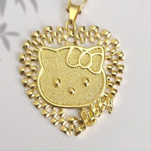 Load image into Gallery viewer, Hello Kitty Personalized Pendant – 14K Gold-Plated Stainless Steel | Custom Name or Engraving