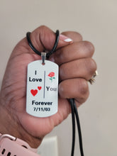 Load image into Gallery viewer, Army Dog Tag Personalized Photo Pendant Necklace