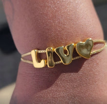 Load image into Gallery viewer, Bubble Letter Personalized Bracelet