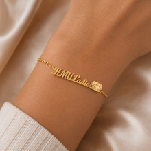 Load image into Gallery viewer, Betty Boop Custom Name Bracelet & Anklet – 18K Gold Plated Stainless Steel Jewelry
