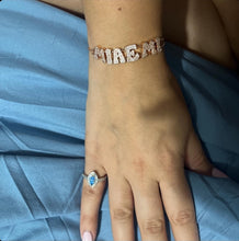 Load image into Gallery viewer, CZ Bubble Letter Personalized Bracelet