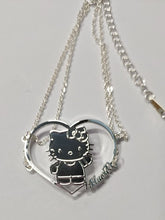 Load image into Gallery viewer, Hello Kitty Double Layered Personalized Heart Pendant Bracelet