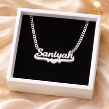 Load image into Gallery viewer, Personalized Double Plated Name Necklace | Custom Gold Name Necklace for Women | Stainless Steel Script Jewelry Gift for Her | Birthday Anniversary Gift