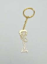 Load image into Gallery viewer, Betty Boop 18k Gold-Plated Personalized Keychain - Stylish and Unique