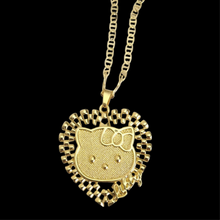 Load image into Gallery viewer, Hello Kitty Personalized Pendant – 14K Gold-Plated Stainless Steel | Custom Name or Engraving