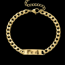 Load image into Gallery viewer, Custom Stainless Steel Eyes Cuban Link Bracelet – Gift for Him or Her