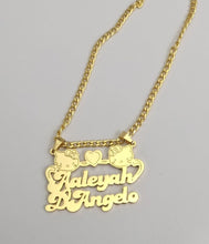 Load image into Gallery viewer, Personalized Hello Kitty Name Necklace, Custom Character Necklace, Gold Name Plate Necklace, Cute Gift for Her, Betty Boop Jewelry