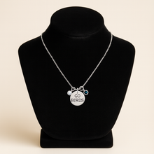 Load image into Gallery viewer, Custom Team or Name Pendant Necklace with Stones | Personalized Stainless Steel Jewelry | Gold or Rose Gold Fan Gift | Sports Spirit Necklace