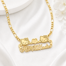 Load image into Gallery viewer, New Personalized Characters "Hello Kitty or Any Character" Heart Pendant Necklace
