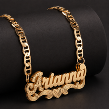 Load image into Gallery viewer, Gold double plated name necklace