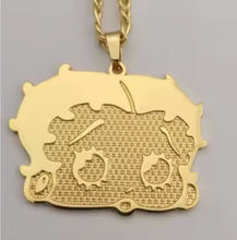 Load image into Gallery viewer, 18K Real Gold-Plated Betty Boop Pendant Necklace – Personalized Stainless Steel Jewelry