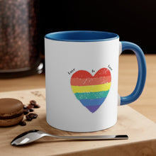 Load image into Gallery viewer, Love Is Love Accent Coffee Mug, 11oz