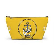 Load image into Gallery viewer, Custom Made Anchor Accessory Pouch w T-bottom