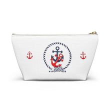 Load image into Gallery viewer, Custom Made Anchor Accessory Pouch w T-bottom