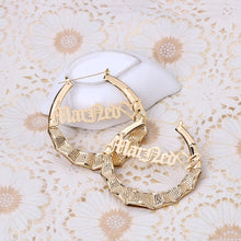 Load image into Gallery viewer, Bamboo Style Custom Earrings