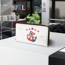 Load image into Gallery viewer, Custom Made Anchor Design Zipper Wallet