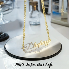 Load image into Gallery viewer, 18K Two Tone Double Layered Heart Pendant Personalized Necklace