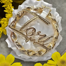 Load image into Gallery viewer, Custom Twisted Name Earrings