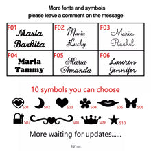 Load image into Gallery viewer, Personalized Bamboo Hoop Style Name Earrings