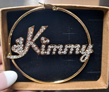 Load image into Gallery viewer, 40mm-100mm CZ Custom Hoop Earring