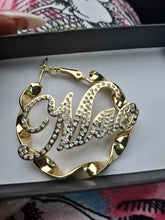 Load image into Gallery viewer, Personalized Name Swirl Earrings