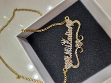 Load image into Gallery viewer, Personalized Necklace/Earrings "Queen" Name Jewelry Set