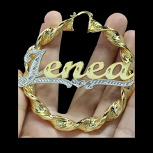 Load image into Gallery viewer, Custom Twisted Name Earrings
