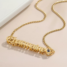 Load image into Gallery viewer, 18K Gold Plated Personalized Necklace With Heart Projection Stone