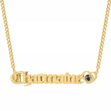 Load image into Gallery viewer, 18K Gold Plated Personalized Necklace With Heart Projection Stone