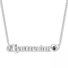 Load image into Gallery viewer, 18K Gold Plated Personalized Necklace With Heart Projection Stone