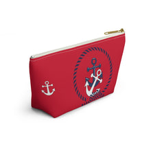 Load image into Gallery viewer, Custom Made Anchor Accessory Pouch w T-bottom