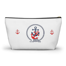 Load image into Gallery viewer, Custom Made Anchor Accessory Pouch w T-bottom